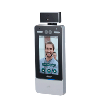 DAHUA ASI7213Y-V3-T1 - Control de Acceso de Reconocimiento Facial/ Pantalla de 7 Pulgadas/ Medición de Temperatura/ 50,000 Rostros. Tarjetas y Passwords/ 100,000 Registros/ Detección de Vida/ Reconocimiento de Rostros de .35 Segundos